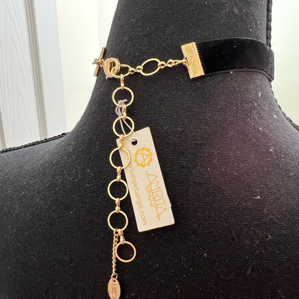 Amrita Singh Everbright Black ribbon choker 16 inches - Picture 7 of 8